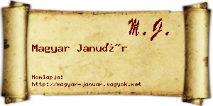 Magyar Január névjegykártya